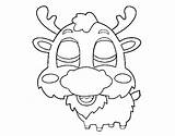 Elk Face Coloring Coloringcrew sketch template