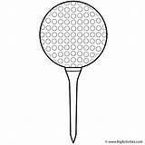 Golf Tee Ball Coloring Clip Sports Clipart Pages Cliparts Father Print Library Mother Decorative Arts Activity Great Bigactivities sketch template