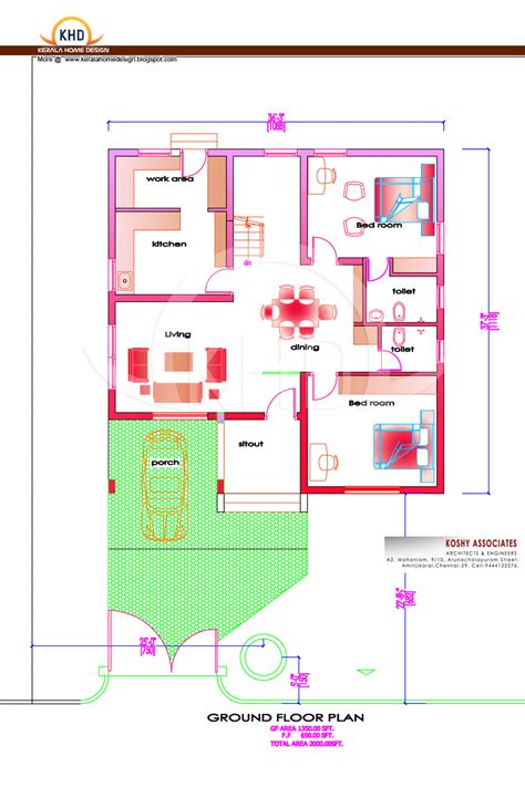 modern house plan  sq ft kerala house design idea