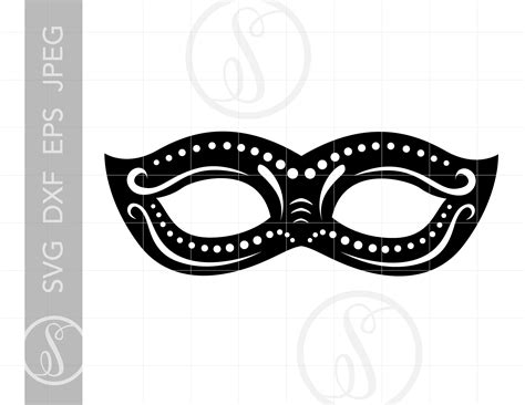 mask svg mask clipart  masquerade mask silhouette etsy
