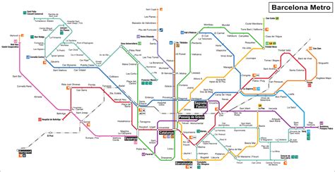 detailed metro map  barcelona city barcelona city detailed metro map vidianicom maps
