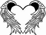 Wings Angel Heart Coloring Pages Drawings Hearts Clipart Clip Drawing Cliparts Crosses Printable Decal Clipartbest Library Getcolorings Designs Print Car sketch template