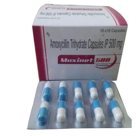 500mg Amoxycillin Trihydrate Capsules Ip Packaging Type Strip At Rs