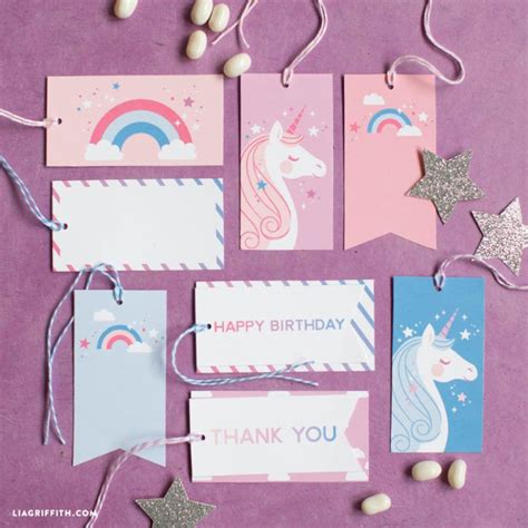 printable unicorn gift tags printable unicorn birthday birthday gift