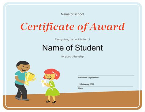 student certificate templates