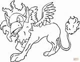 Coloring Pages Lion Griffin Mythical Dionysus Cerberus Creatures Winged Baby Color Getcolorings Getdrawings Colorings Supercoloring Clip Printable Print Gryphon sketch template