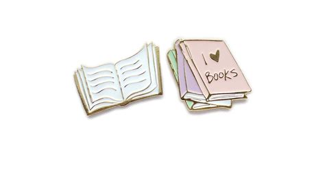 I Love Books Enamel Pin Set Ts For Book Lovers