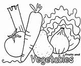 Coloring Vegetable Pages Vegetables Color Print Kids sketch template