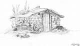 Drawing Pencil House Drawings Western Old Houses Abandoned Sketch Sketches Draw Line Building Beautiful Cottages Daily Book Little Wordpress Read sketch template