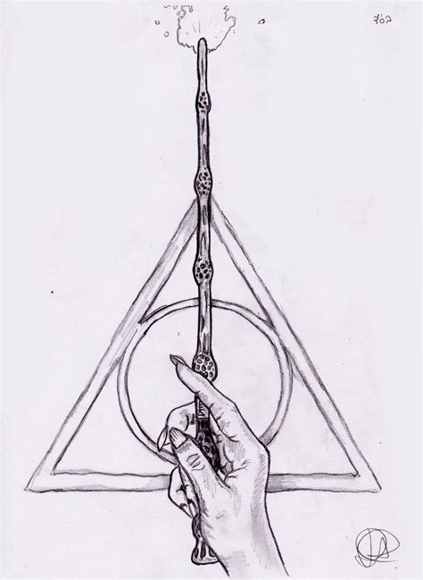 deathly hallows harry potter art drawings harry potter sketch