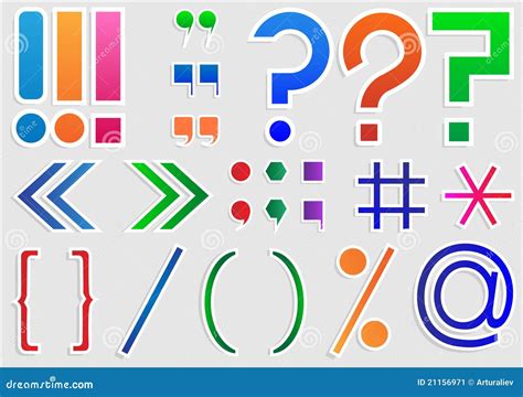 set  punctuation marks stock image image