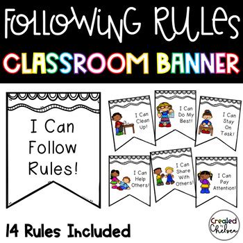 rules classroom banner  created  chelsea tpt