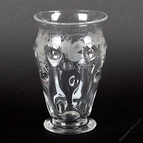 Antiques Atlas Vintage C1930s Webb Etched Glass Vase