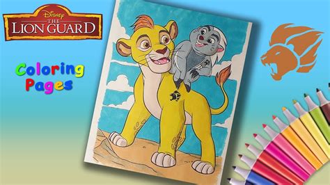 lion guard coloring book page kion  bunga coloring  kids