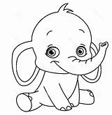 Elephant Coloring Baby Pages Printable Educative Coloringtop Via sketch template