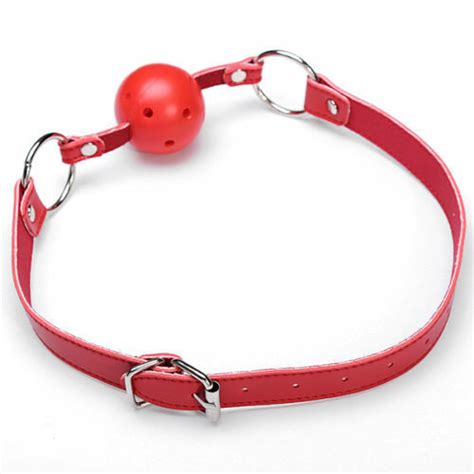 breathable ball mouth gag pu leather belt head harness oral fixation