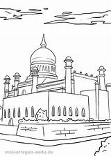 Malvorlage Islam Moschee Ausmalbilder Symbole sketch template