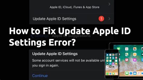 fix update apple id settings error  iphone ipad  mac