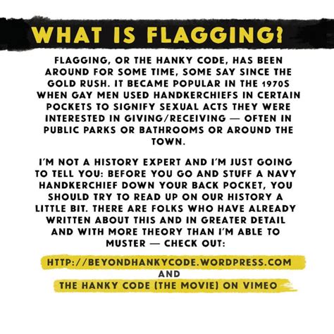 Yes I’m Flagging Queer Flagging 101 How To Use The Hanky Code To