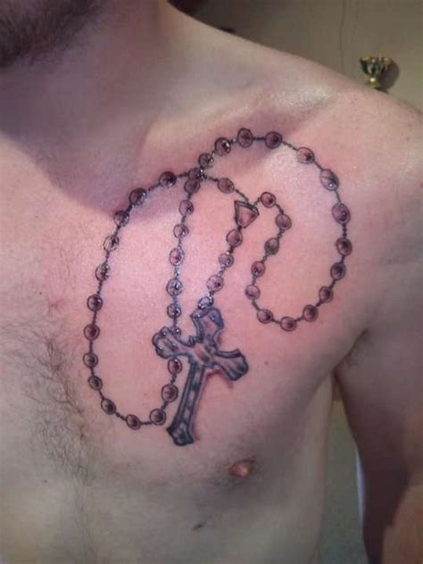 Rosary Chest Tattoo Designs Ideas And Meaning Tattoos For You