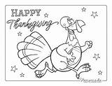 Thanksgiving Coloring Pages Easy Football Turkey Cartoon Kids Adults sketch template