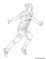 Coloring Soccer Pages Ibrahimovic Psg Zlatan Printable Paris Print Color sketch template