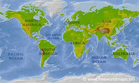physical world maps physical features   world