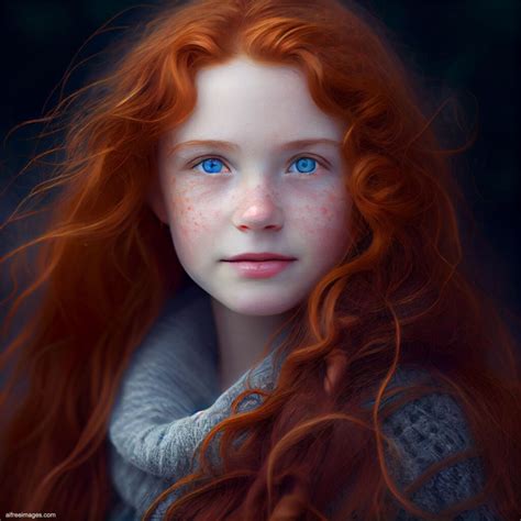 redhead girl generated with midjourney ai ai generated free images