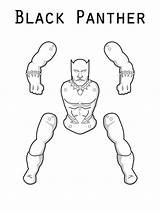 Panther Coloring Pages Printable Color Kids Marvel Cut Superhero Movie Print sketch template
