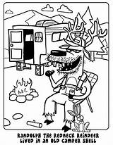 Coloring Pages Redneck Randolph Reindeer Hillbilly Book Template Job Print sketch template