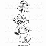 Coloring Drawing Girl Mad Frustration Cartoon Blowing Gasket Outlined Clipart Royalty Stock Woman sketch template