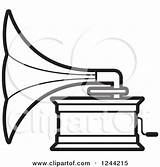 Gramophone Phonographs Clipground sketch template
