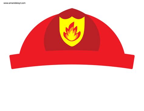 printable firefighter hat template printable templates
