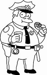 Simpsons Coloring Pages Chief Wiggum Characters Print Family Simpson Cartoon Die Sheets Ausmalbilder Printable Clown Book Drawings Ausmalen Kids Colouring sketch template