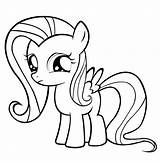 Coloring Fluttershy Bestcoloringpagesforkids sketch template