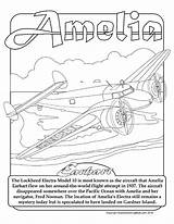 Amelia Earhart Getdrawings Airports Airplanes sketch template