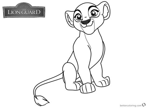 lion guard coloring pages kiara  printable coloring pages
