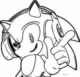 Coloring Sonic Hedgehog Music Listening Pages Fat Wecoloringpage sketch template