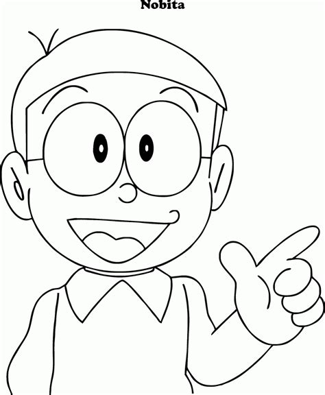 sketsa gambar doraemon  nobita mosi