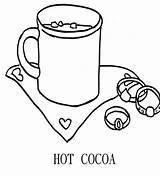 Hot Chocolate Coloring Pages Cocoa Color Printable Getcolorings Popular sketch template