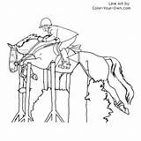 Coloring Thoroughbred Pages Jumper Side Color Horse Printable Getcolorings Index Own sketch template