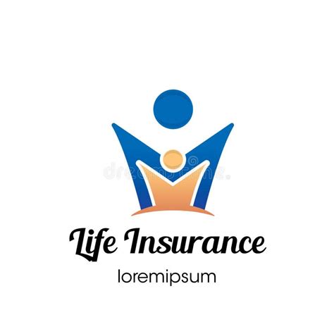 life insurance logo  symbol template design stock vector