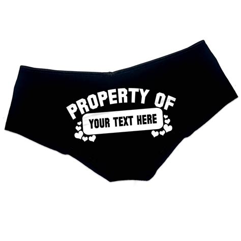 Property Of Panties Custom Personalized Heart Style Sexy Funny Submiss