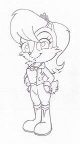 Sally Sonic Coloring Pages Template Deviantart sketch template