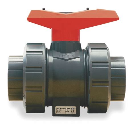 gf piping systems ball valve cpvc inline true union  piece pipe