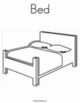 Bed Coloring Template Print Pages Outline Chair Built Twistynoodle Tracing Favorites Login Add Change sketch template