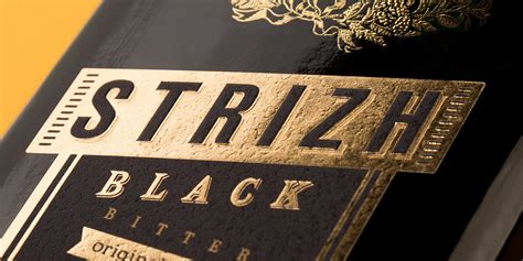 strizh black dieline design branding packaging inspiration