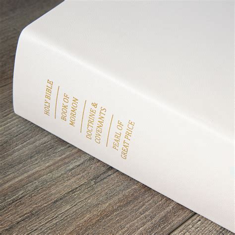 white large lds bible leather bible custom  ribbon qty color