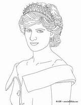Coloring Pages Princess Royalty Diana Colouring Queen sketch template