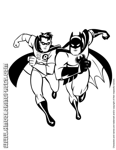 batman  robin coloring pages coloring home